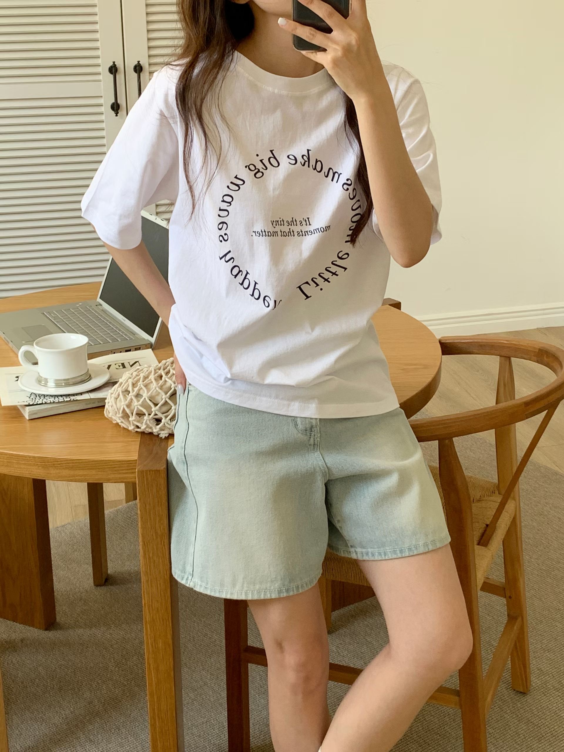 TDOUBLEJ韓國直郵女裝新款26春夏推薦熱賣職業休閑人氣T恤TDOUBLEJT恤