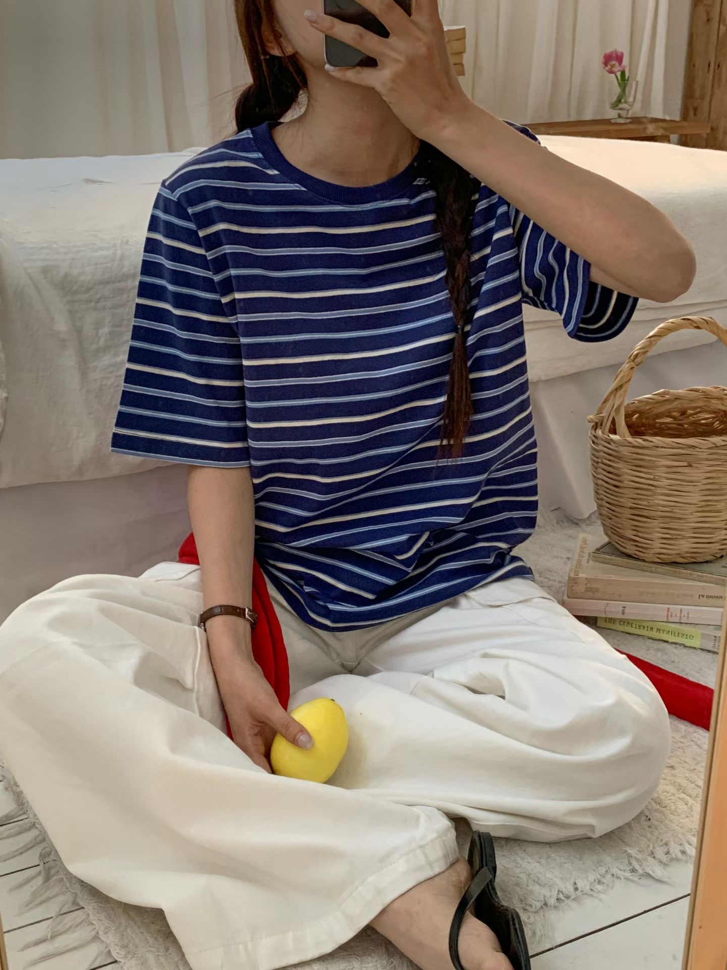 TDOUBLEJ韓國東大門直郵女裝新款人氣時尚26夏季休閑26春夏T恤TDOUBLEJT恤圖色3