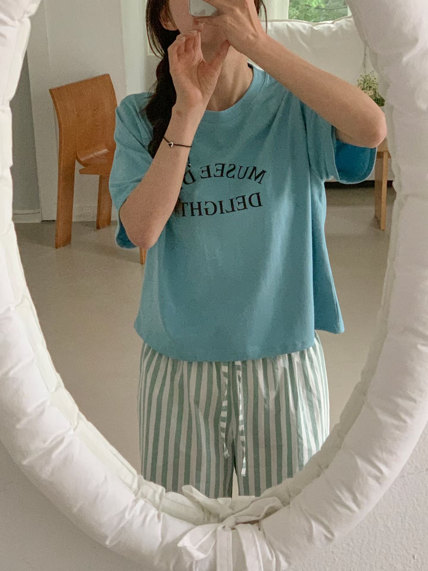 TDOUBLEJ韓國直郵女士新款職業熱賣休閑26春夏時尚人氣T恤TDOUBLEJT恤圖色3