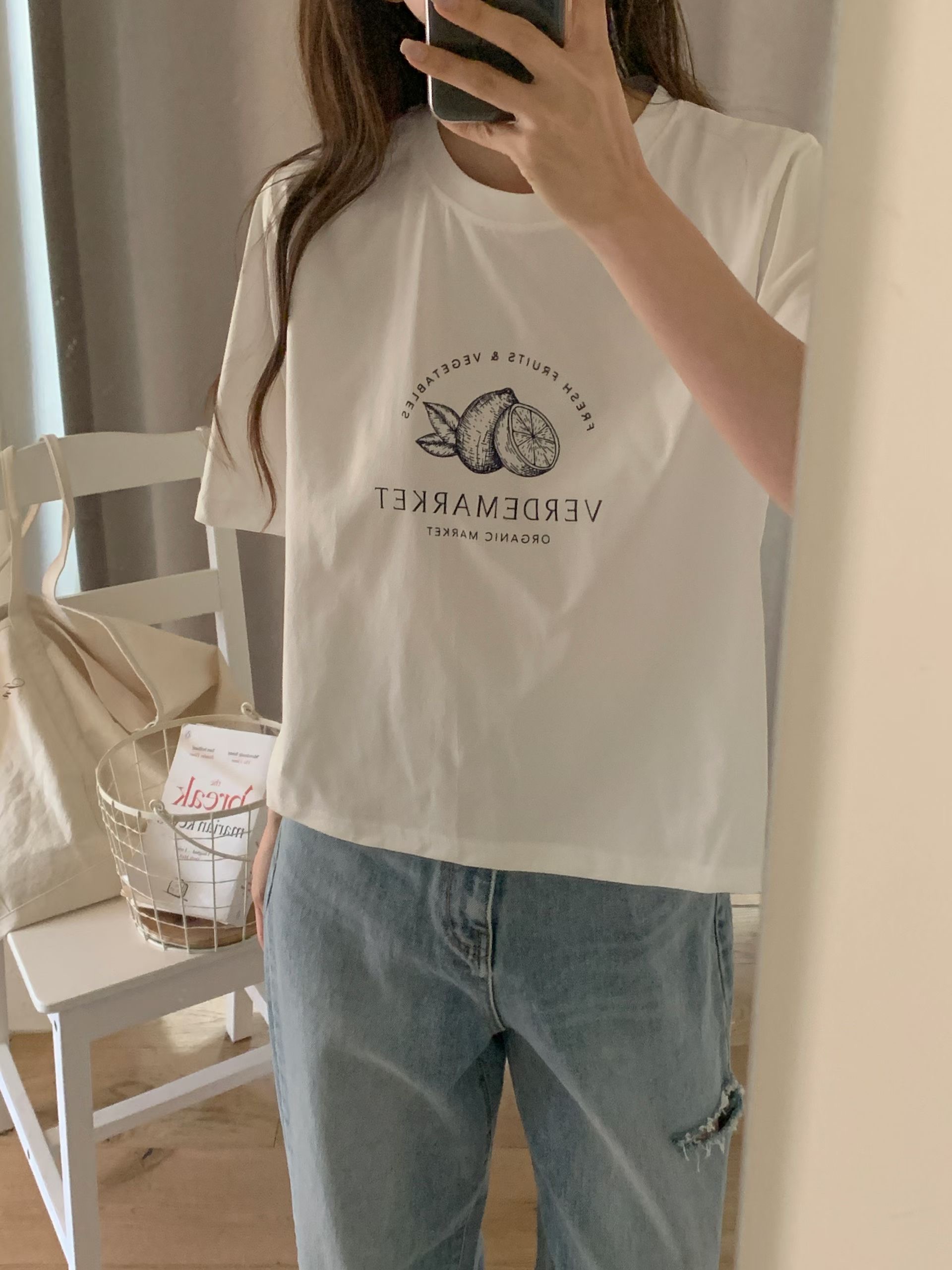 TDOUBLEJ韓國代購女士新品26春夏26夏季推薦休閑熱賣職業T恤TDOUBLEJT恤圖色2