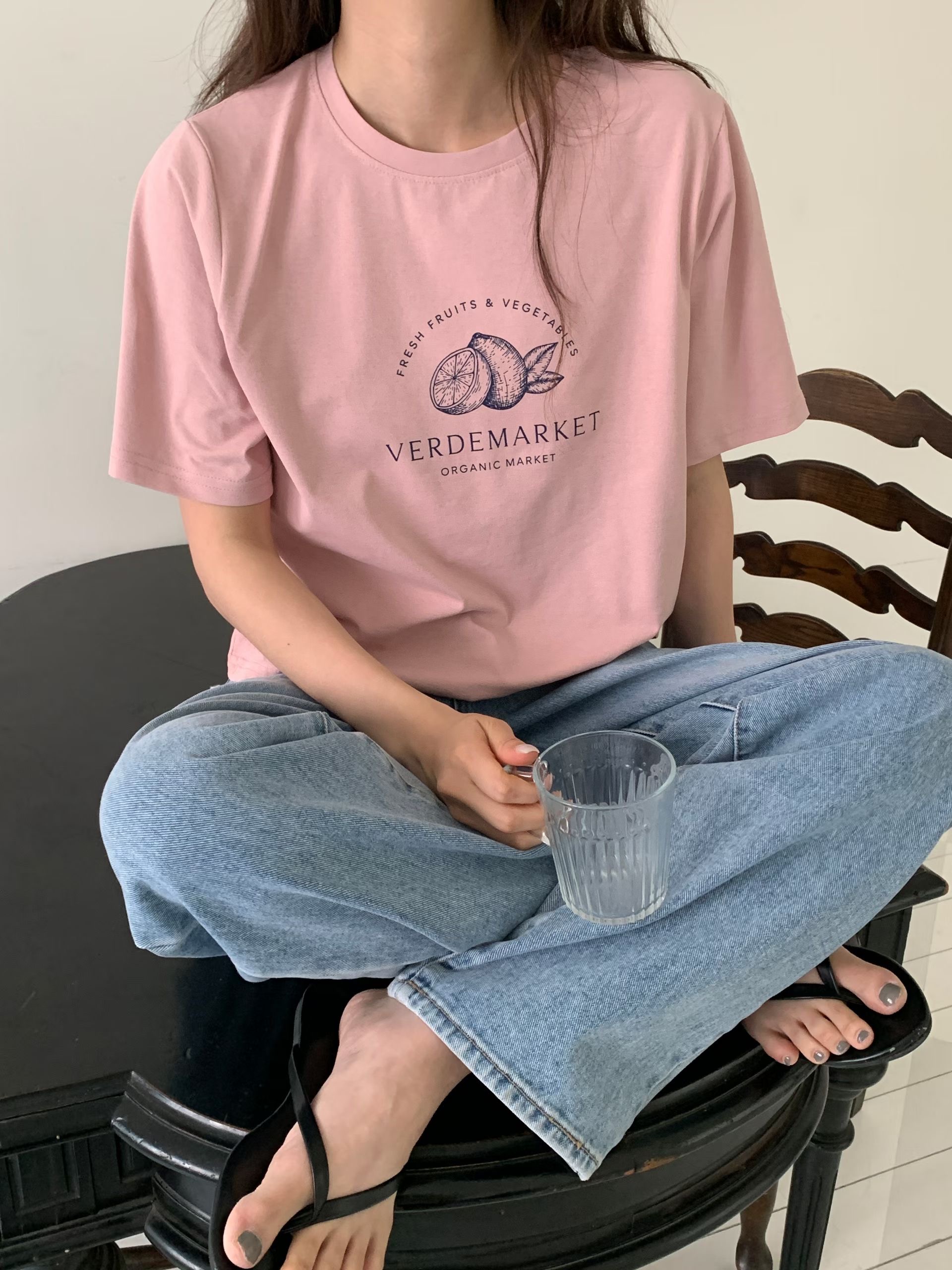 TDOUBLEJ韓國代購女士新品26春夏26夏季推薦休閑熱賣職業T恤TDOUBLEJT恤圖色3