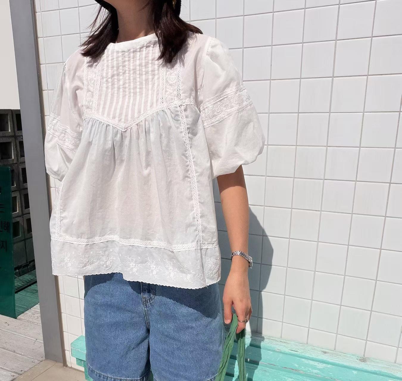 LAGRASS韓國東大門代購女裝新款職業人氣26夏季襯衫蕾絲衫LAGRASS襯衫/蕾絲衫