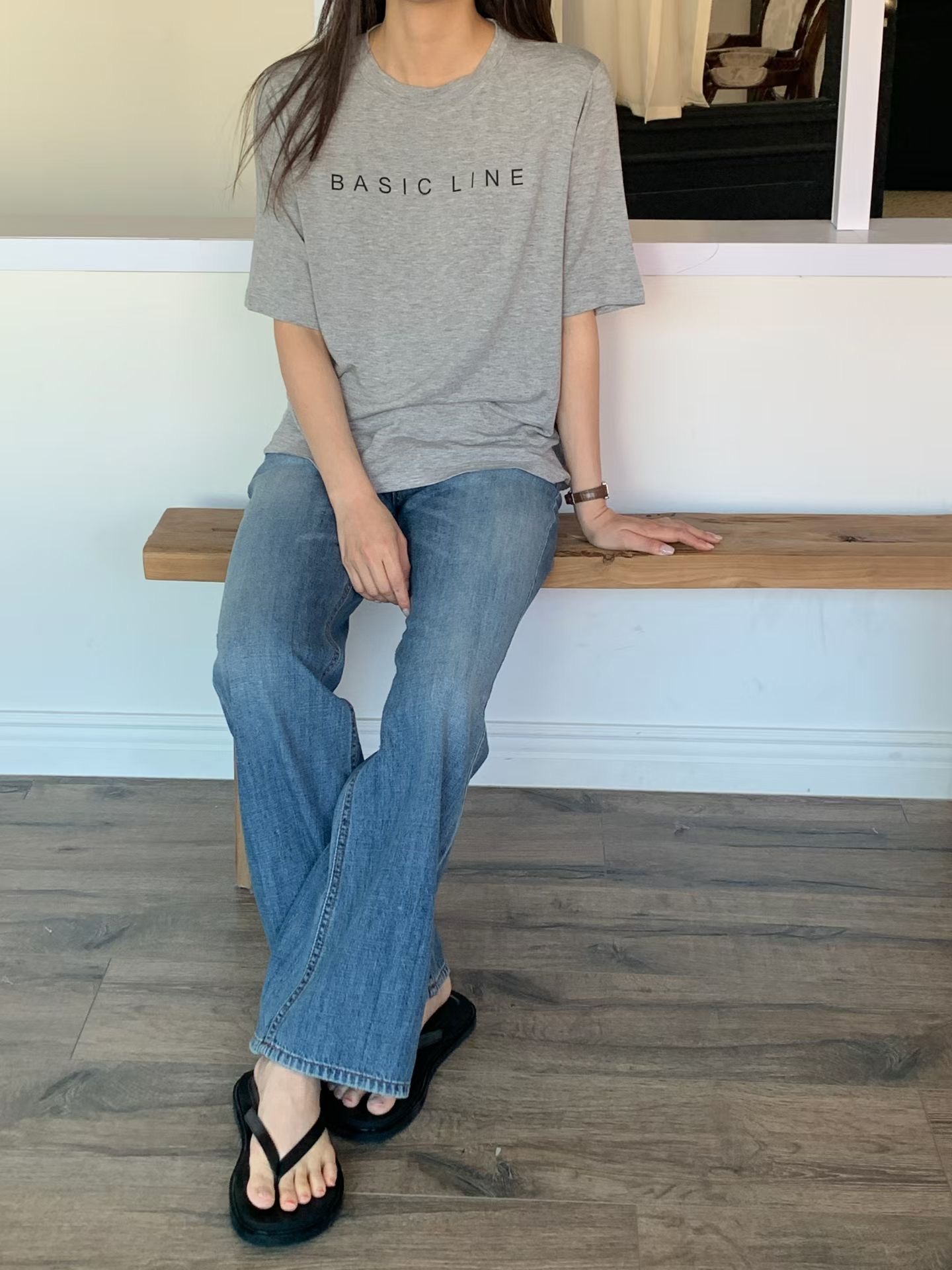TDOUBLEJ韓國直郵實拍女裝新品休閑人氣26春夏推薦熱賣T恤TDOUBLEJT恤圖色3
