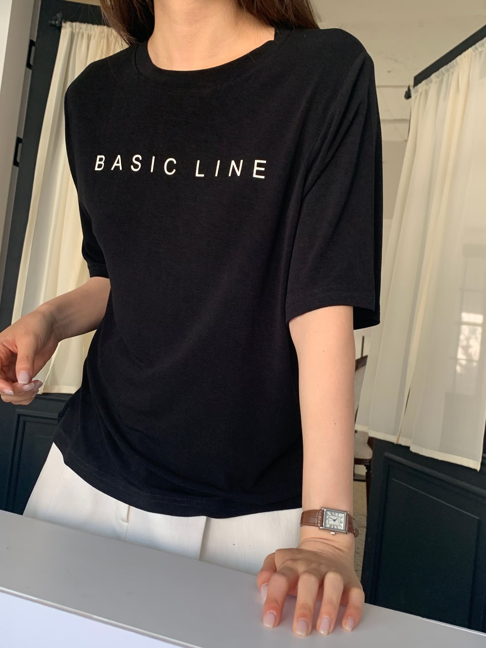 TDOUBLEJ韓國直郵實拍女裝新品休閑人氣26春夏推薦熱賣T恤TDOUBLEJT恤圖色4
