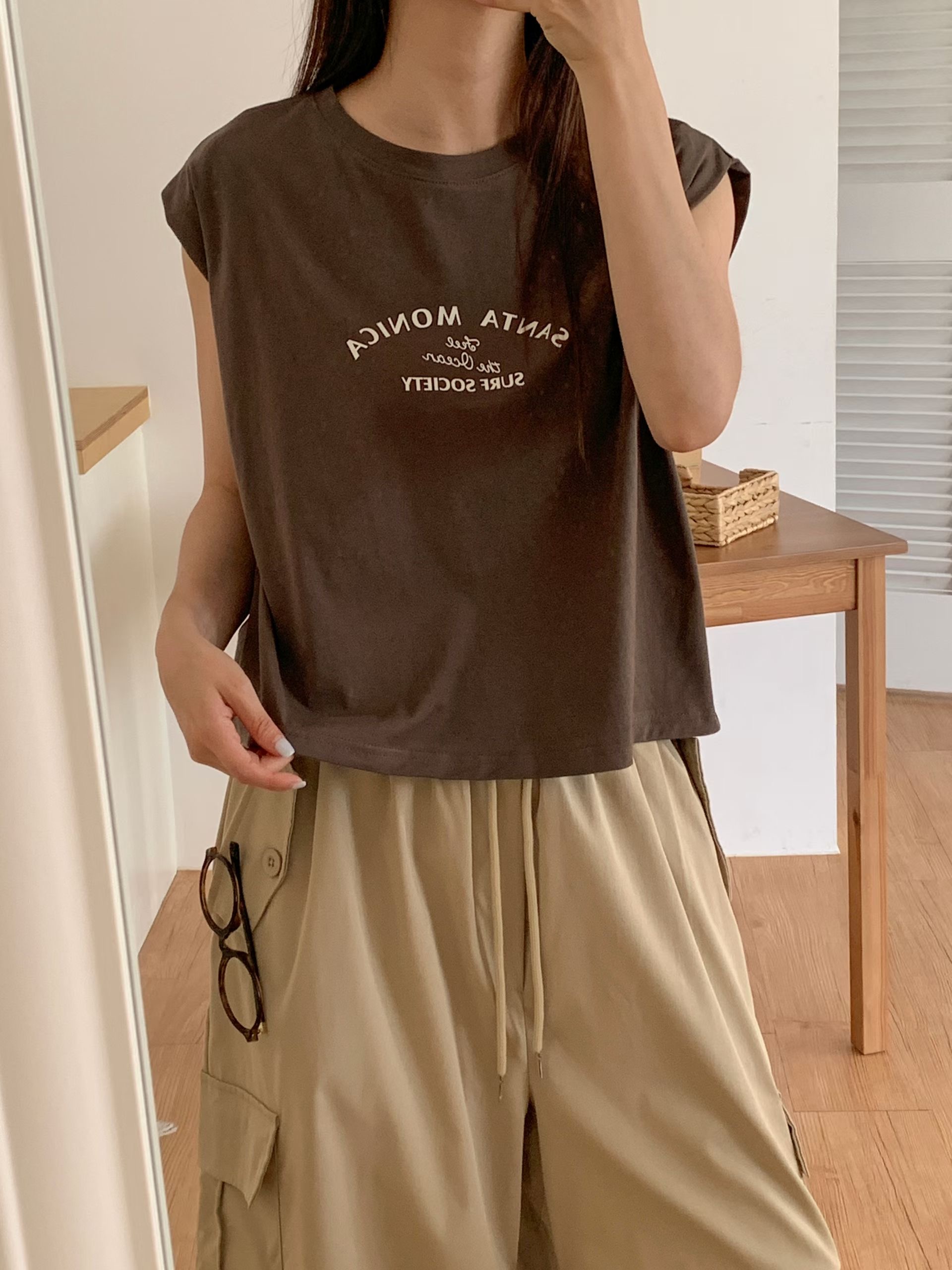 TDOUBLEJ韓國直郵女士新款人氣職業26夏季休閑時尚吊帶背心TDOUBLEJ吊帶/背心圖色3