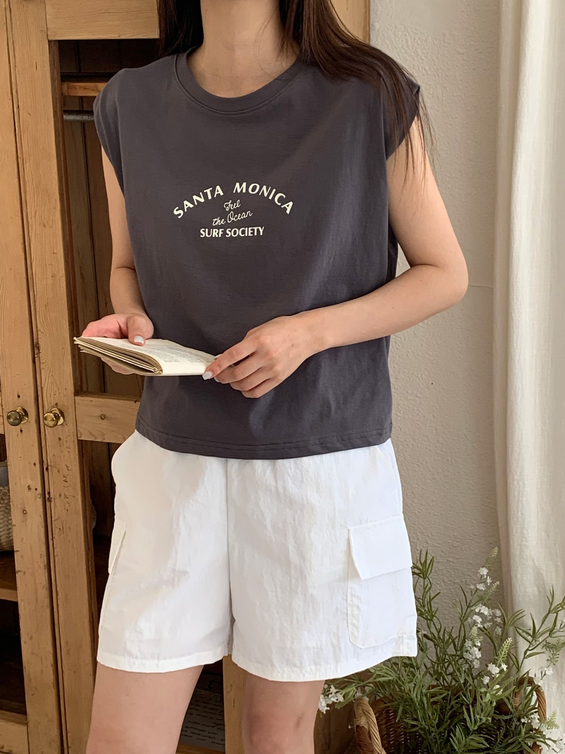 TDOUBLEJ韓國直郵女士新款人氣職業26夏季休閑時尚吊帶背心TDOUBLEJ吊帶/背心圖色4