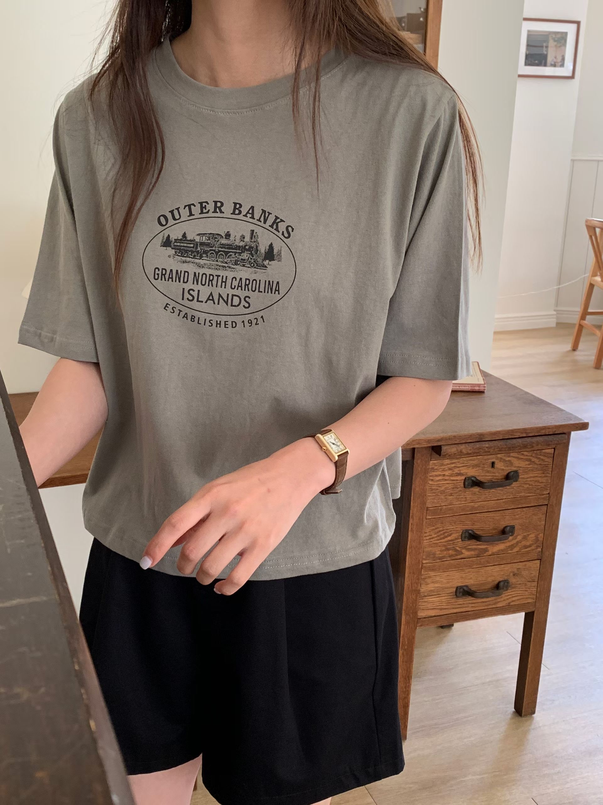 TDOUBLEJ韓國東大門直郵女士新品26夏季熱賣時尚推薦休閑T恤TDOUBLEJT恤圖色4