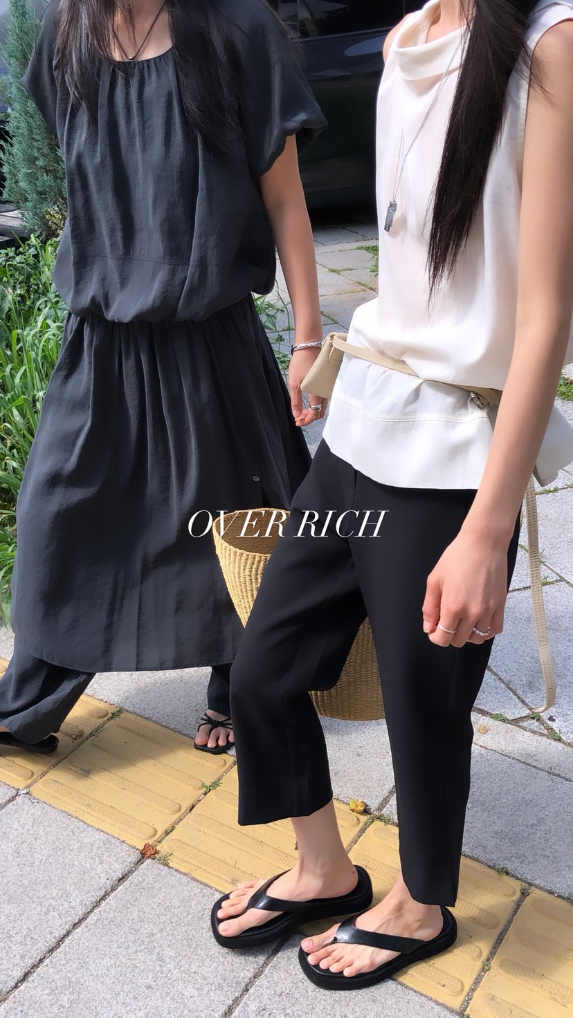 OVER RICH韓國東大門代購女士新品休閑26夏季26春夏長裙OVER RICH長裙