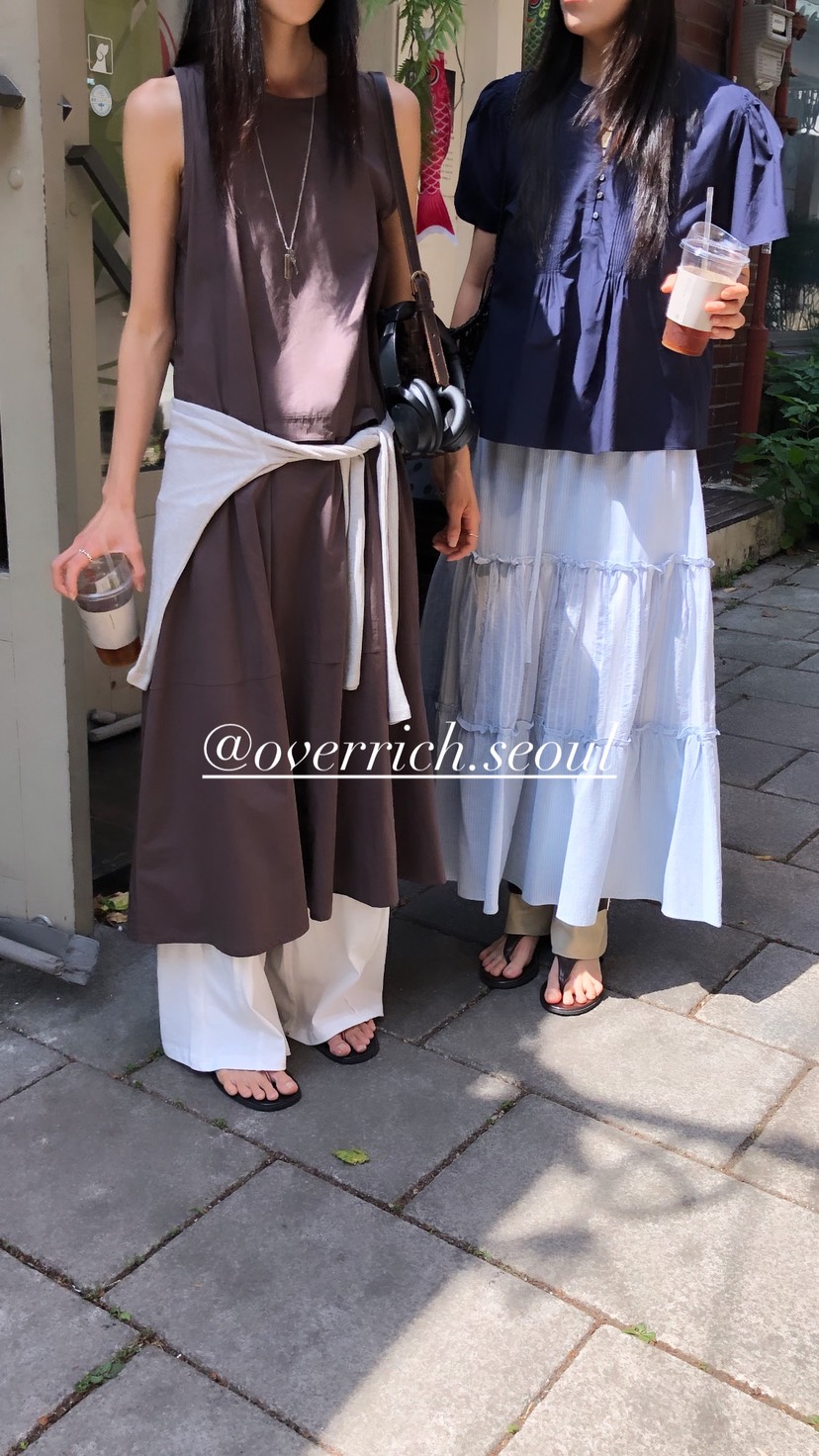 OVER RICH東大門實拍韓國女裝新品26夏季休閑熱賣連衣裙OVER RICH連衣裙