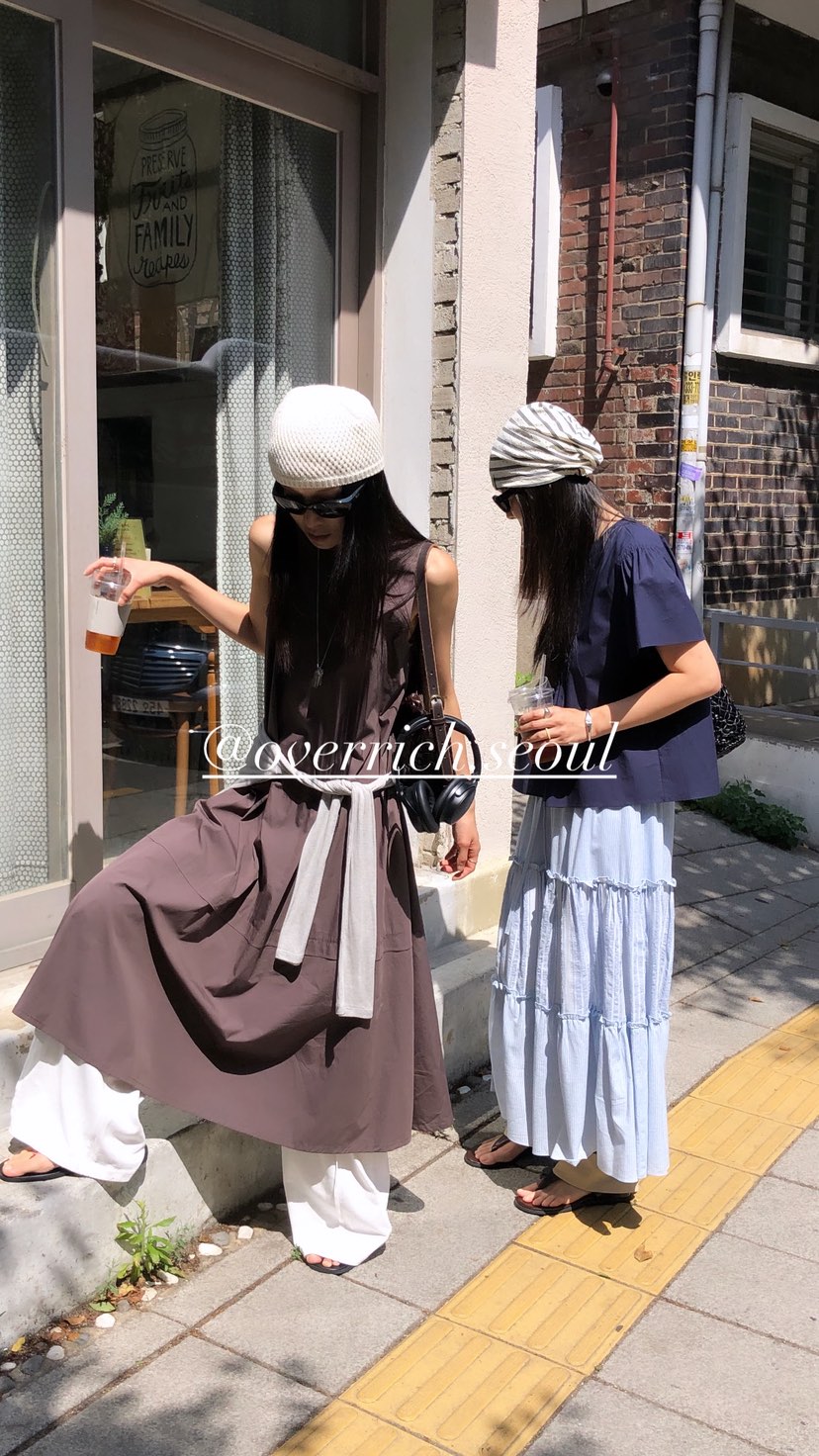 OVER RICH東大門實拍韓國女裝新品26夏季休閑熱賣連衣裙OVER RICH連衣裙