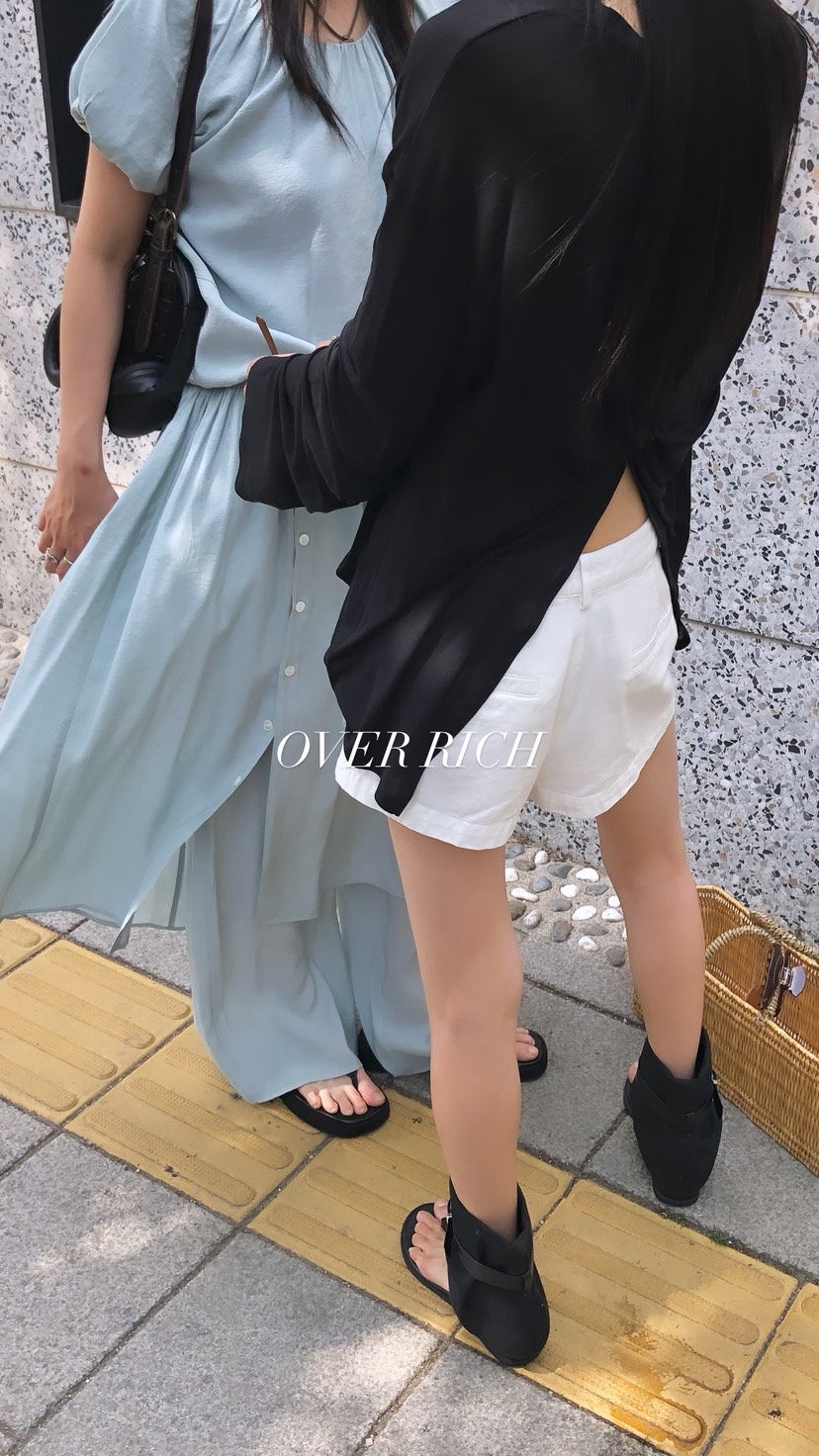 OVER RICH韓國東大門直郵女士新款26春夏26夏季時尚休閑褲OVER RICH休閑褲