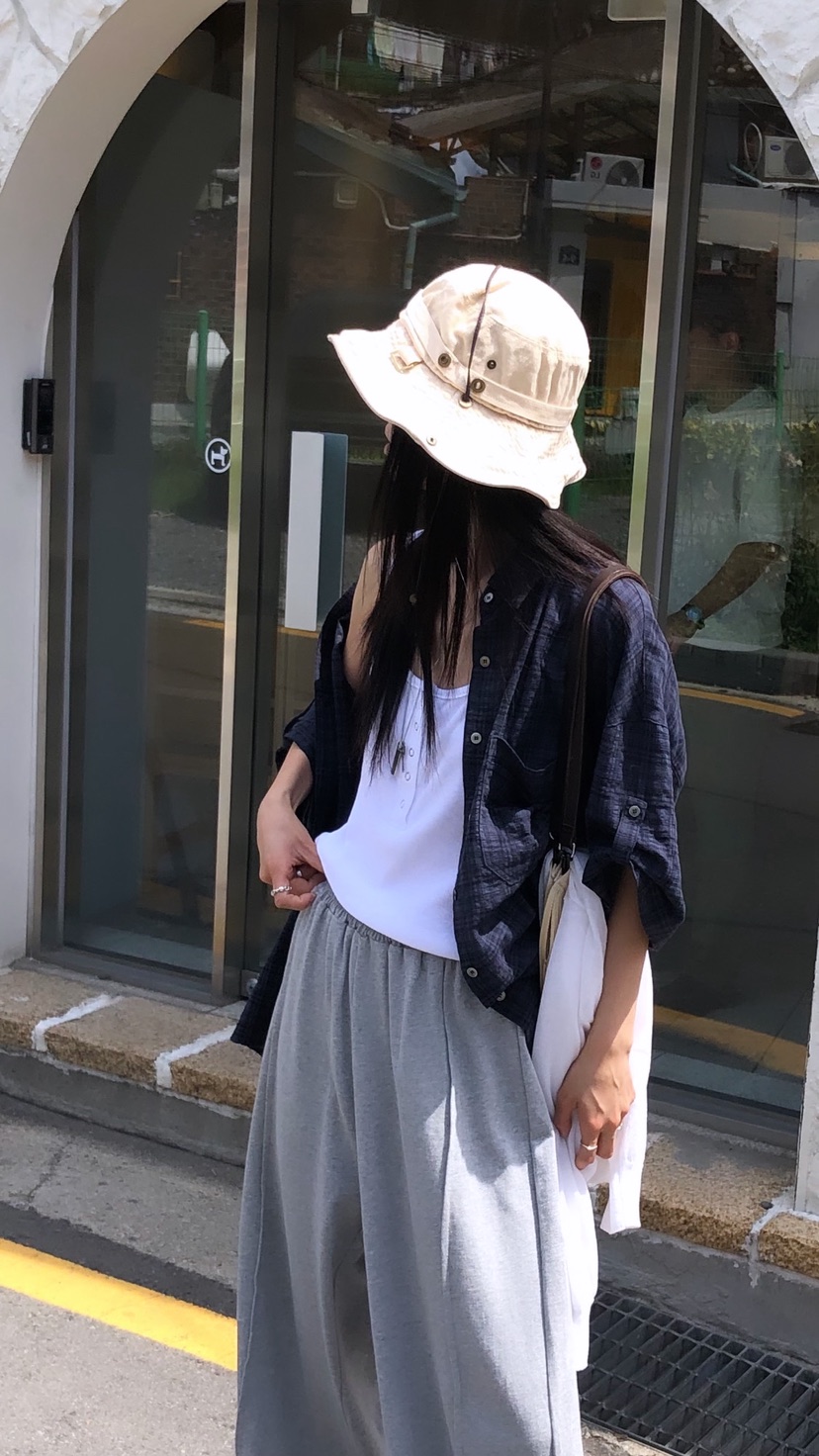 OVER RICH韓國代購女士新款休閑26春夏26夏季襯衫蕾絲衫格子OVER RICH襯衫/蕾絲衫