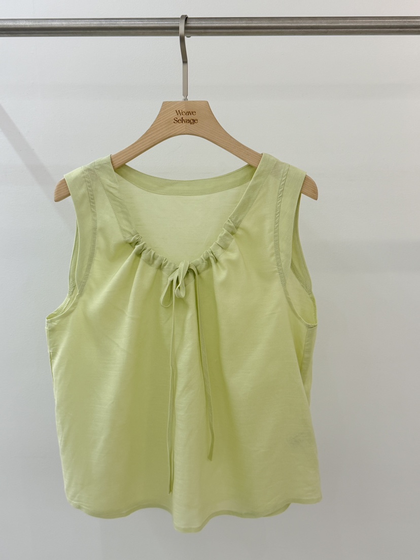WEAUE SELVAGE韓國直郵女士新品26夏季休閑吊帶背心BL絲帶Weave Selvage吊帶/背心圖色2