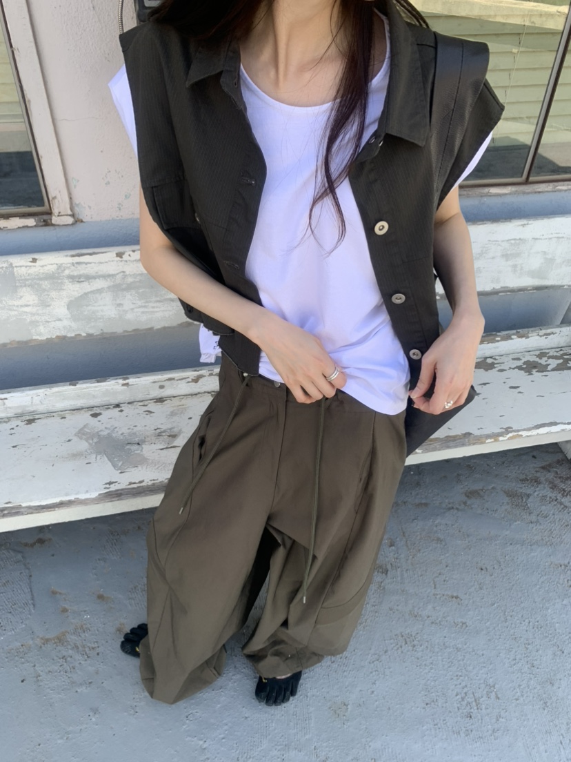 LE AVE韓國東大門代購女裝新款26春夏休閑26夏季職業馬甲SLE AVE馬甲
