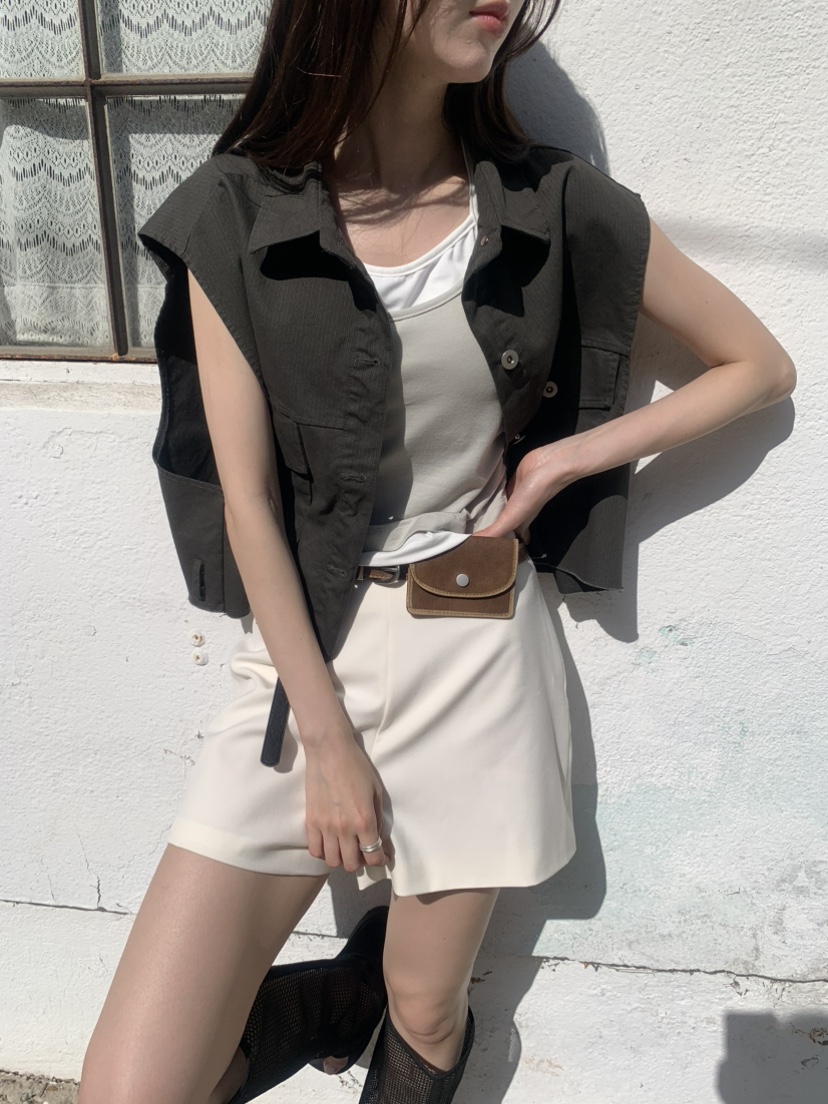LE AVE韓國東大門代購女裝新款26春夏休閑26夏季職業馬甲SLE AVE馬甲