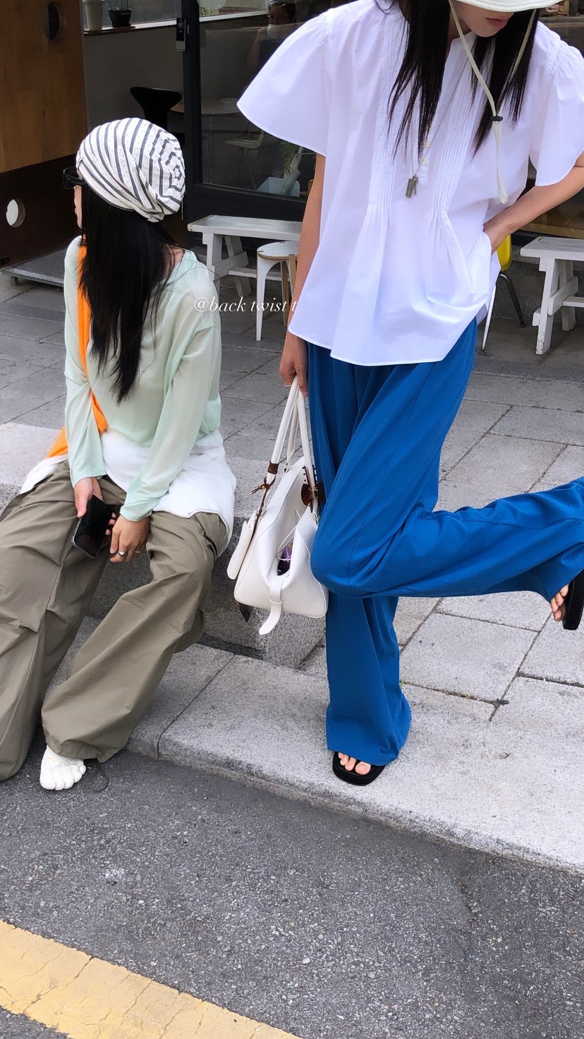 OVER RICH韓國直郵實拍女士新款職業推薦人氣休閑休閑褲OVER RICH休閑褲
