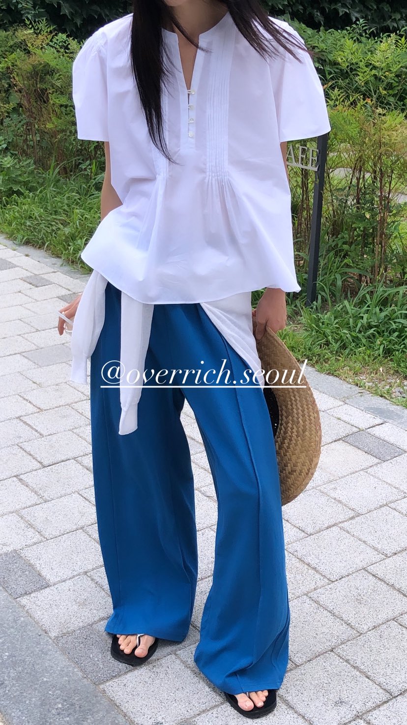 OVER RICH韓國直郵實拍女士新款職業推薦人氣休閑休閑褲OVER RICH休閑褲