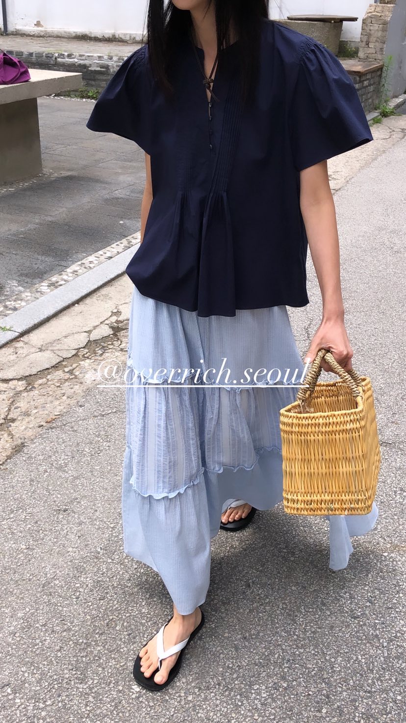 OVER RICH韓國東大門代購女裝新品休閑26夏季時尚長裙SKOVER RICH長裙