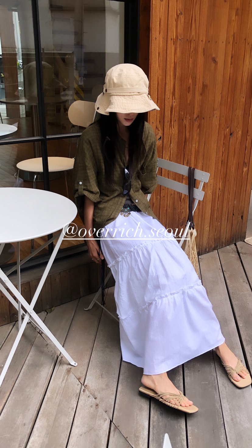 OVER RICH韓國東大門代購女裝新品休閑26夏季時尚長裙SKOVER RICH長裙