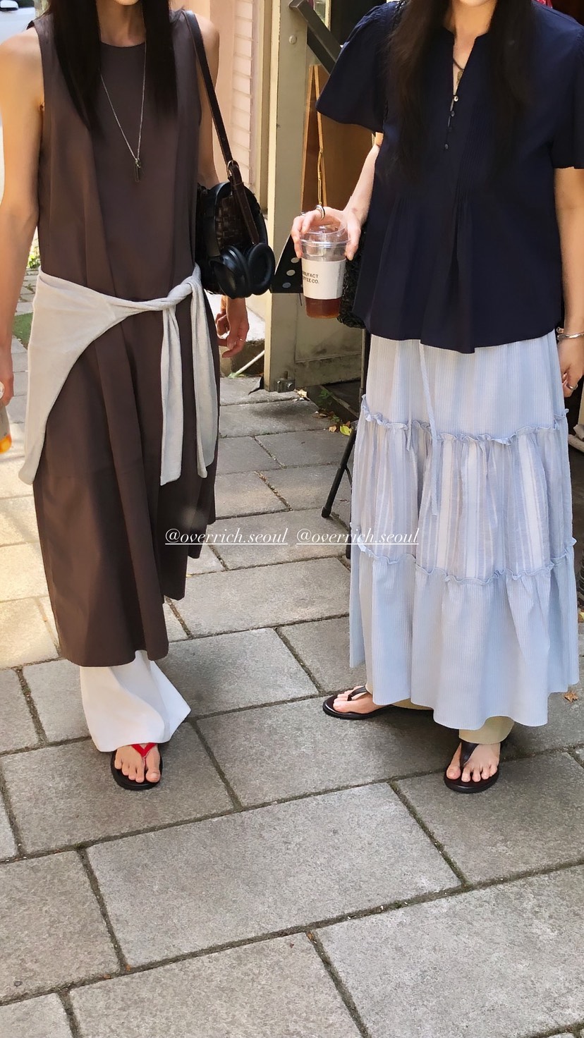 OVER RICH韓國東大門代購女裝新品休閑26夏季時尚長裙SKOVER RICH長裙