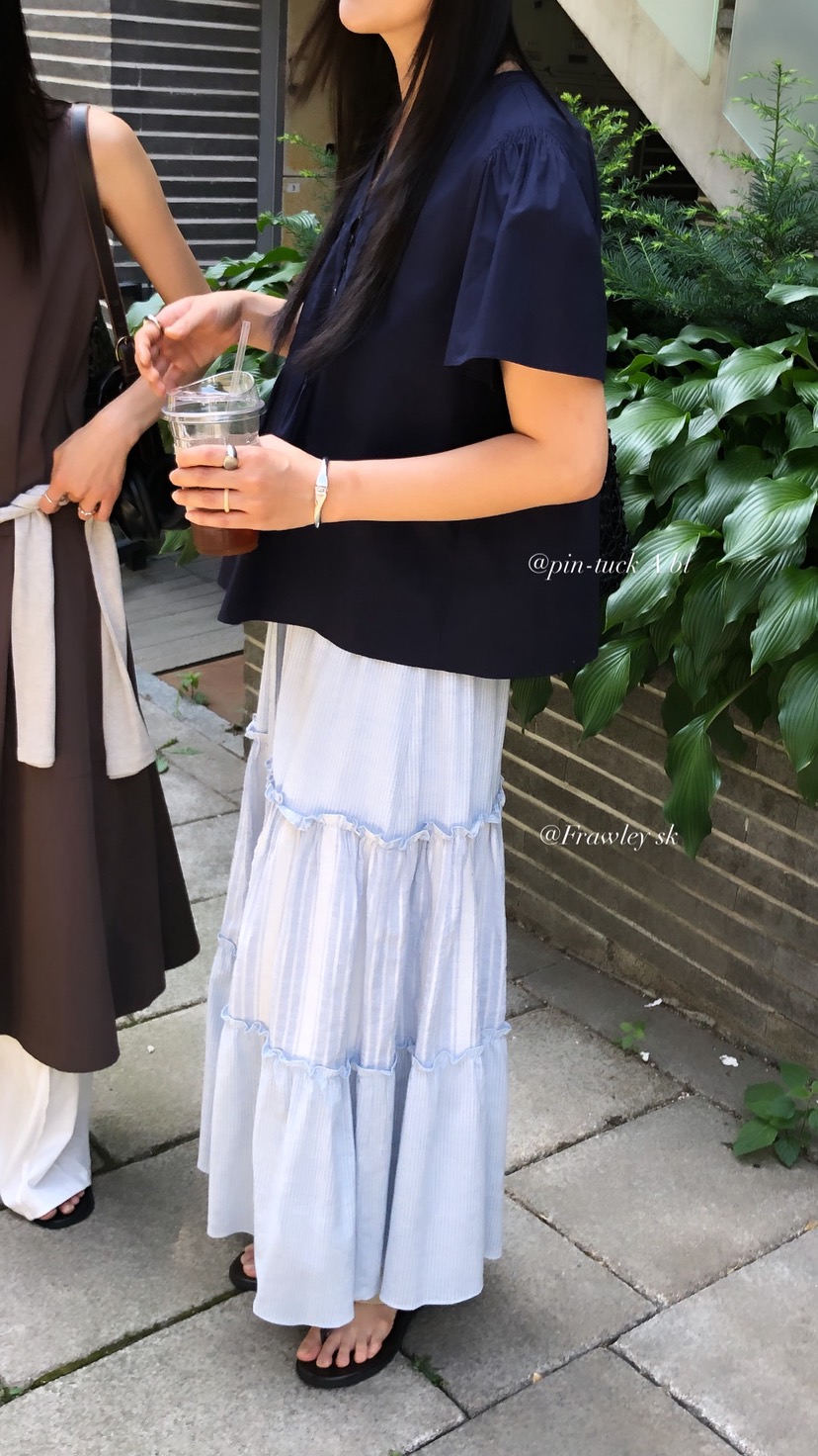 OVER RICH韓國東大門代購女裝新品休閑26夏季時尚長裙SKOVER RICH長裙