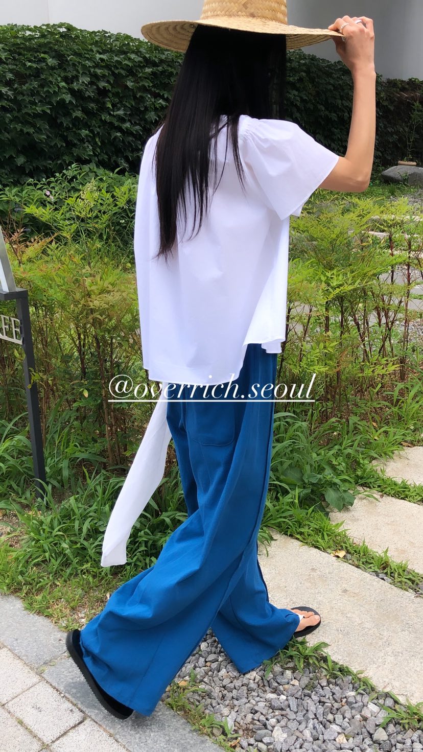 OVER RICH韓國直郵女士新品推薦時尚26夏季襯衫蕾絲衫BL褶裥OVER RICH襯衫/蕾絲衫