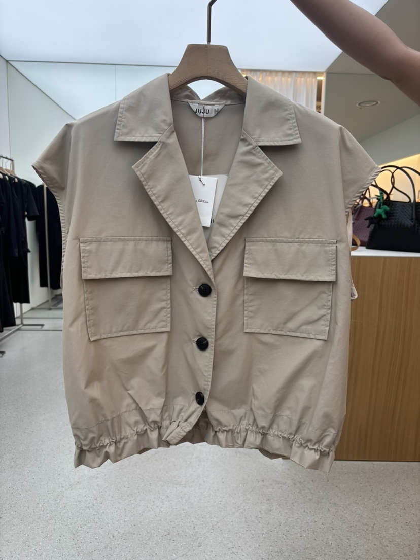 JUJU東大門實拍韓國女裝新品26春夏人氣26夏季時尚休閑馬甲JUJU馬甲圖色1