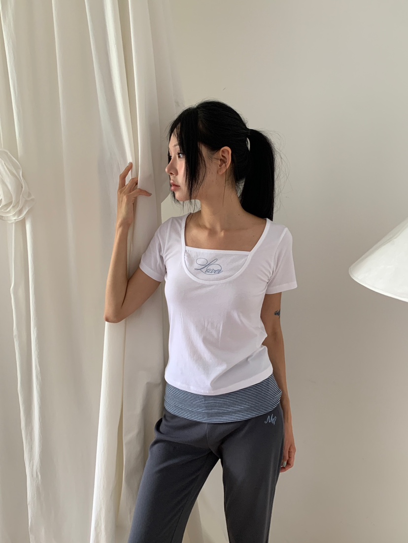 MORE THAN-P韓國直郵女裝新款熱賣26夏季職業推薦人氣T恤MORE THANT恤