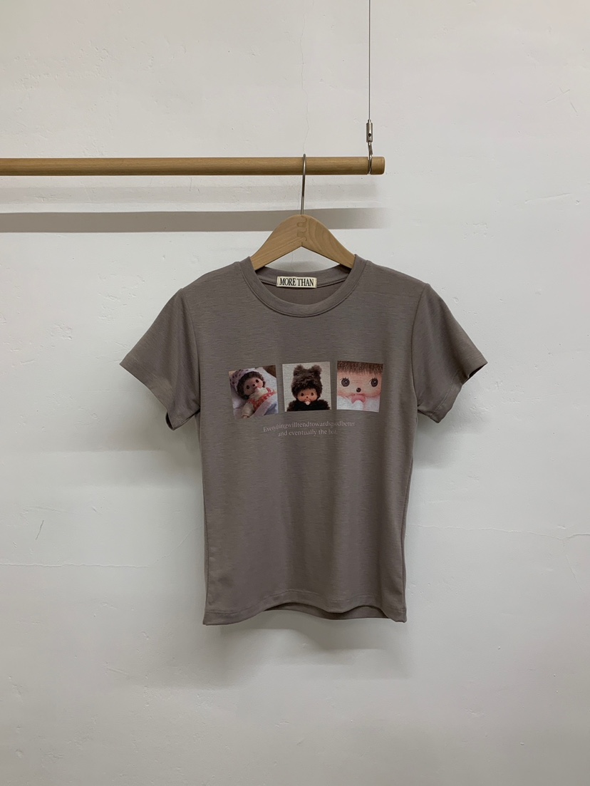 MORE THAN-P韓國東大門代購女裝新品26春夏職業時尚T恤MORE THANT恤圖色1