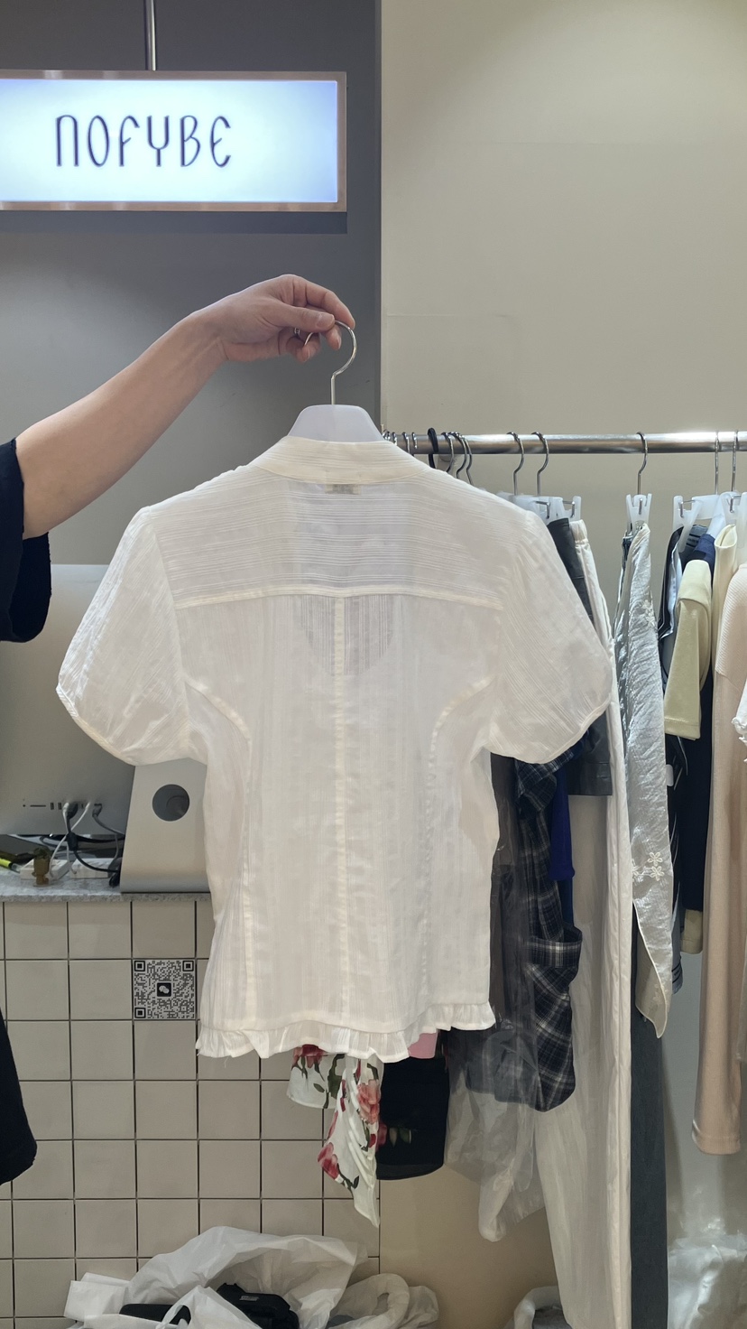 NOFYBE韓國直郵女士新品時尚休閑人氣26春夏推薦襯衫蕾絲衫LNOFYBE襯衫/蕾絲衫