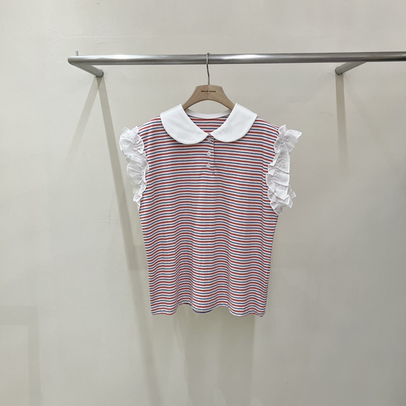 MARIE MARIE東大門實拍韓國女裝新品時尚職業熱賣T恤荷葉邊MARIE MARIET恤圖色1