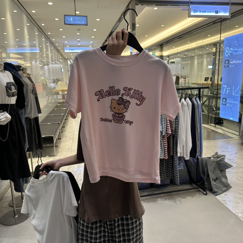 CREDITO韓國代購女裝新品熱賣時尚休閑26春夏職業推薦T恤CREDITOT恤圖色1