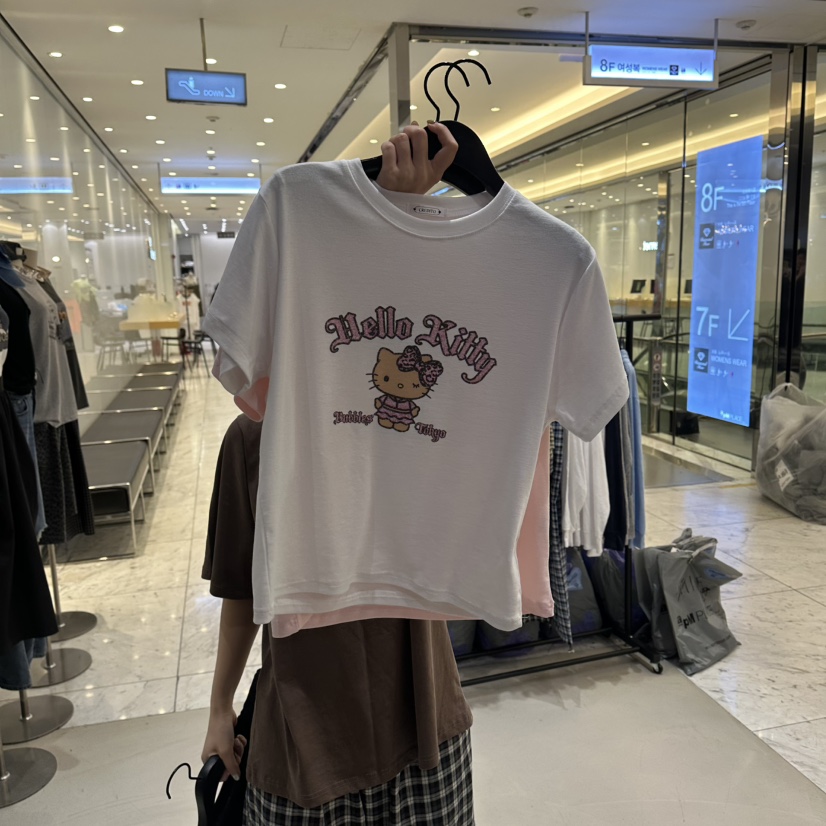 CREDITO韓國代購女裝新品熱賣時尚休閑26春夏職業推薦T恤CREDITOT恤圖色2