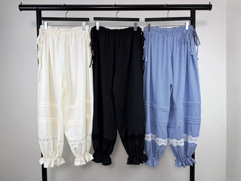 FEFFER韓國代購女士新品26夏季熱賣職業休閑推薦休閑褲蕾絲FEFFER休閑褲