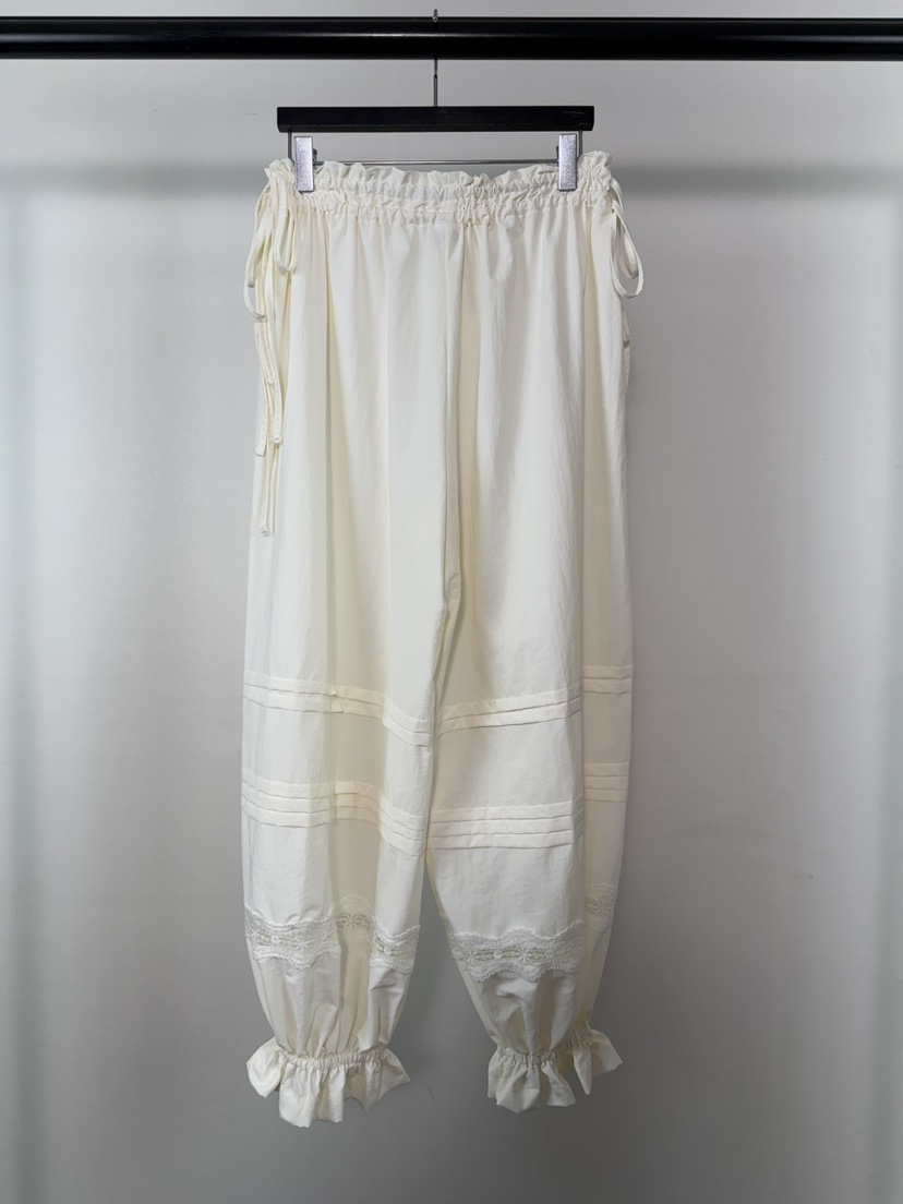 FEFFER韓國代購女士新品26夏季熱賣職業休閑推薦休閑褲蕾絲FEFFER休閑褲