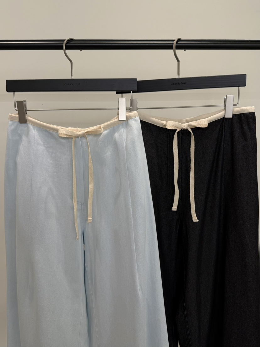 GALERIE NUIT韓國東大門直郵女裝新品職業休閑休閑褲系帶GALERIE NUIT休閑褲