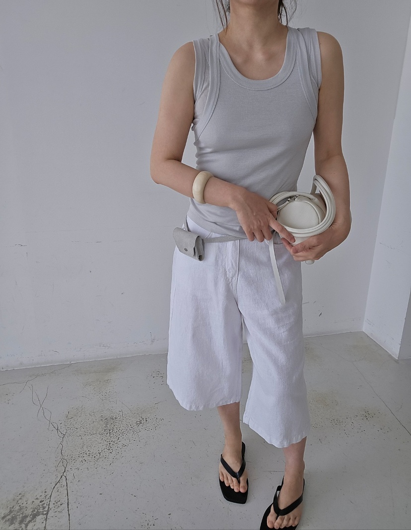J SHOP韓國東大門直郵女士新款時尚人氣26春夏職業短褲亞麻J_SHOP短褲