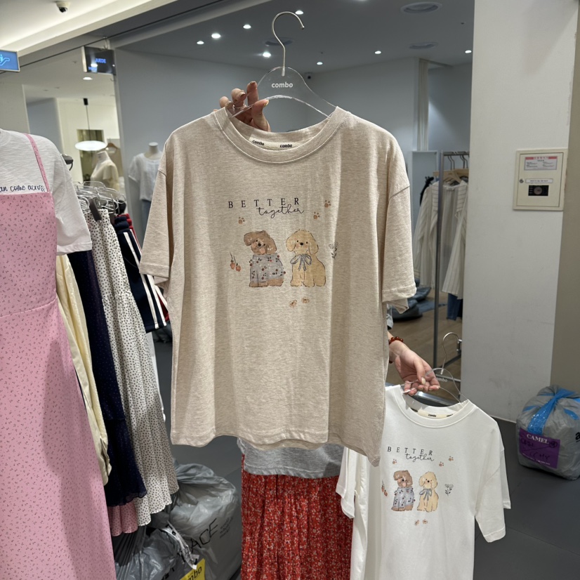 COMBO韓國代購女士新品時尚職業推薦26春夏26夏季人氣T恤COM_BOT恤圖色2
