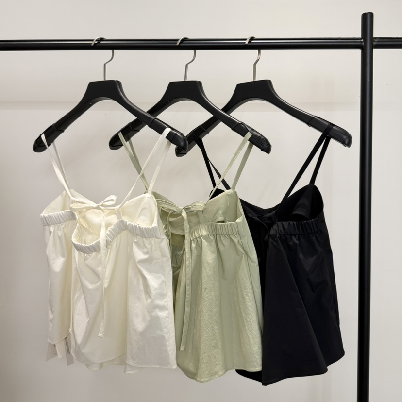 GALERIE NUIT韓國直郵實拍女裝新款26春夏休閑吊帶背心褶裥GALERIE NUIT吊帶/背心