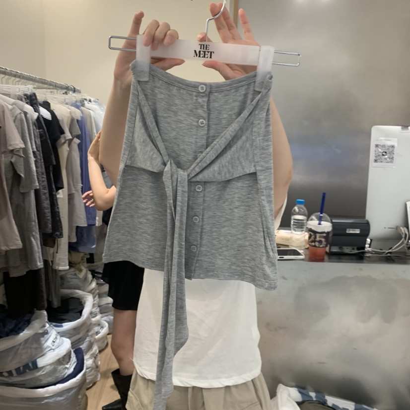 MEET ME東大門實拍韓國女士新款時尚熱賣26春夏吊帶背心MEET ME吊帶/背心圖色2