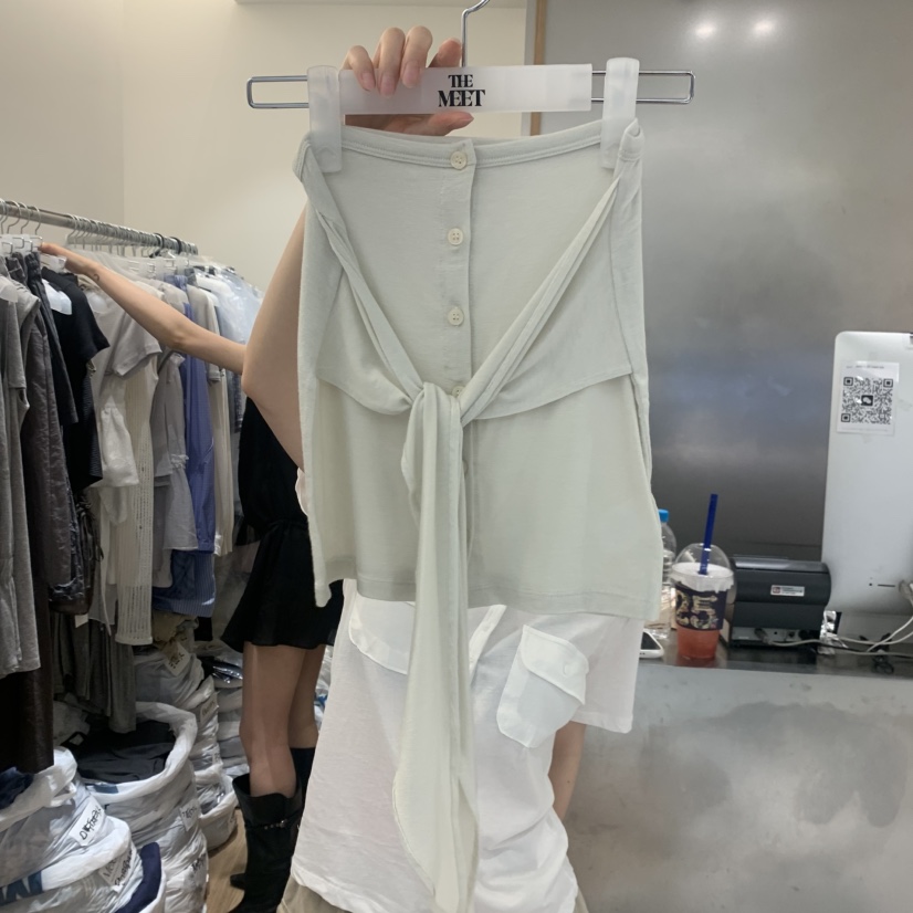 MEET ME東大門實拍韓國女士新款時尚熱賣26春夏吊帶背心MEET ME吊帶/背心圖色3