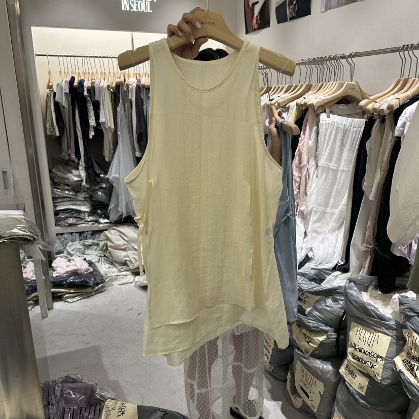 BERTHA韓國直郵女士新品時尚職業休閑推薦26春夏連衣裙OPS層疊BERTHA連衣裙圖色1