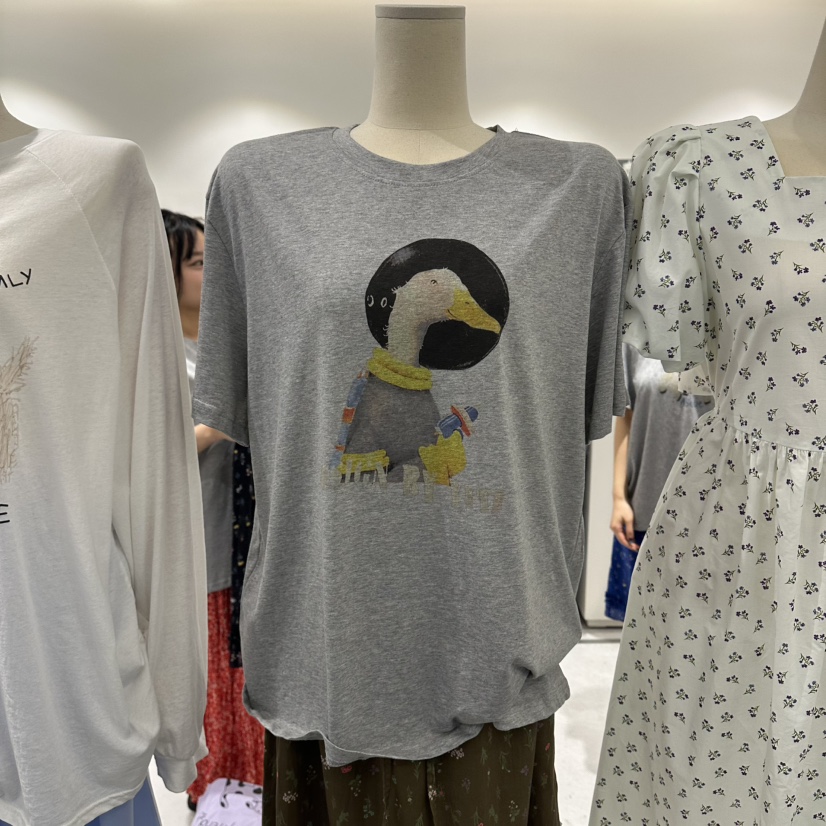 COMBO韓國直郵女士新品推薦26春夏時尚熱賣26夏季休閑T恤鴨COM_BOT恤圖色1