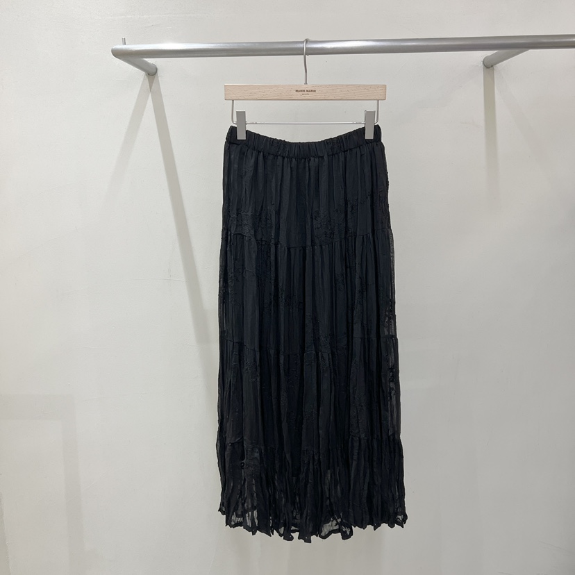 MARIE MARIE韓國直郵女士新款職業26春夏休閑長裙SK刺繡MARIE MARIE長裙圖色3
