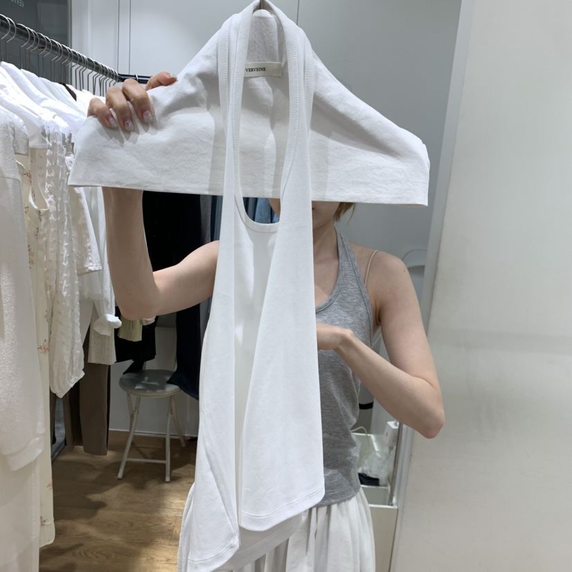 VERVEINE韓國直郵實拍女士新款26春夏休閑吊帶背心露肩無袖VERVEINE吊帶/背心圖色2