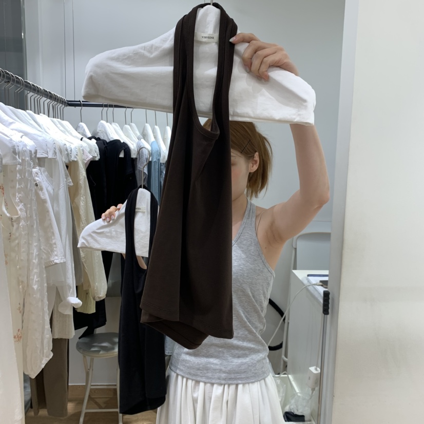 VERVEINE韓國直郵實拍女士新款26春夏休閑吊帶背心露肩無袖VERVEINE吊帶/背心圖色3