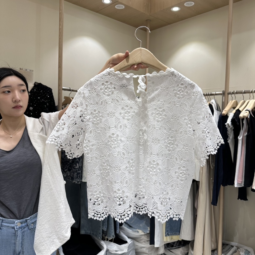 VINTAGE VIBE韓國代購女裝新款26夏季職業時尚襯衫蕾絲衫BLVINTAGE VIBE襯衫/蕾絲衫