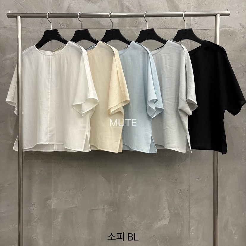 MUTE-P韓國直郵實拍女裝新款休閑26春夏時尚襯衫蕾絲衫BLMUTE襯衫/蕾絲衫