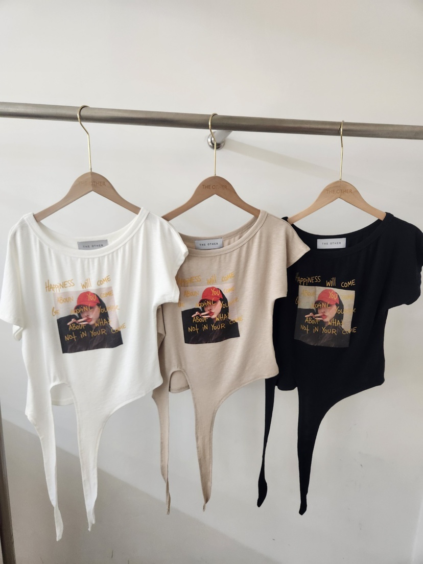 THE OTHER韓國直郵女士新品26春夏休閑時尚職業人氣T恤絲帶THE OTHERT恤