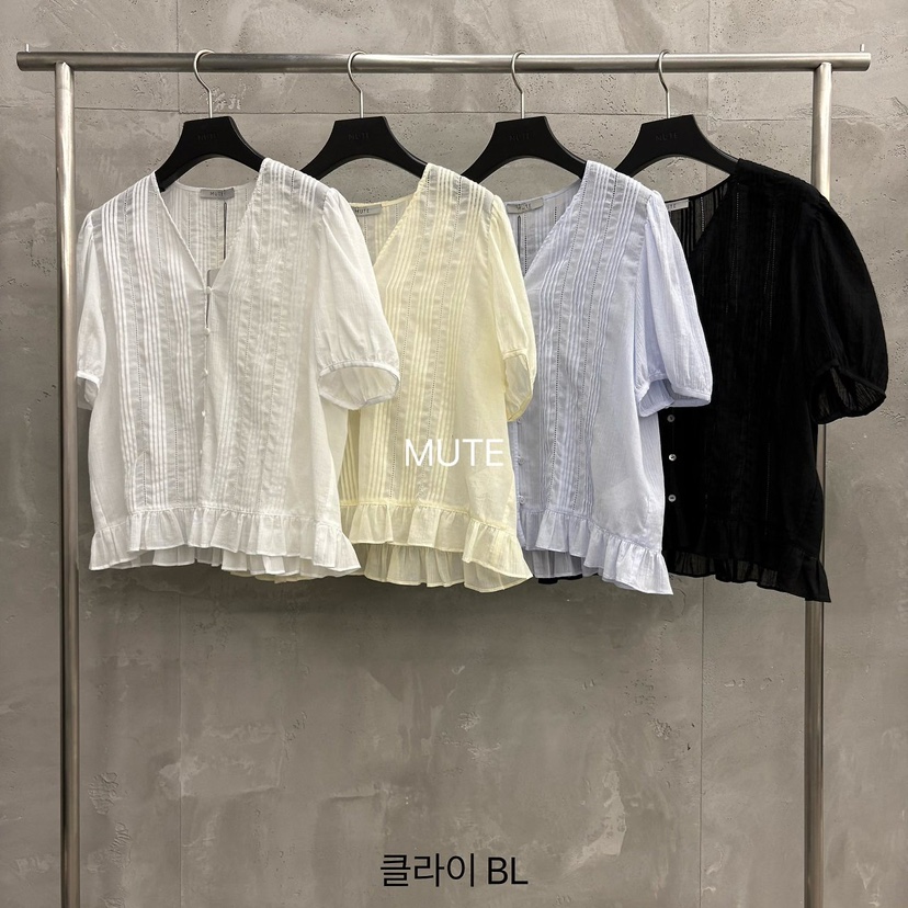 MUTE-P韓國直郵女士新品休閑熱賣職業26春夏襯衫蕾絲衫BLMUTE襯衫/蕾絲衫